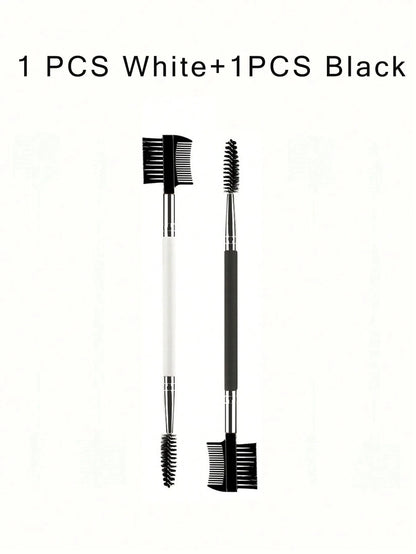 1/2/5PCS 3 Head Eyebrow Eyelash Shaper Double Head Brush Makeup Grooming Tool Cosmetic with 3 Different Spoolie Brushes