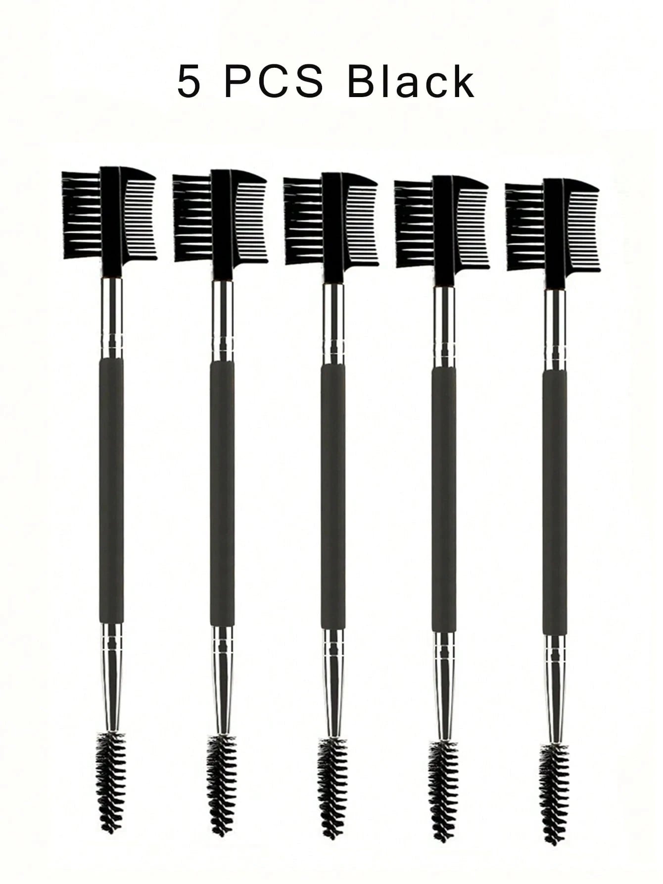 1/2/5PCS 3 Head Eyebrow Eyelash Shaper Double Head Brush Makeup Grooming Tool Cosmetic with 3 Different Spoolie Brushes