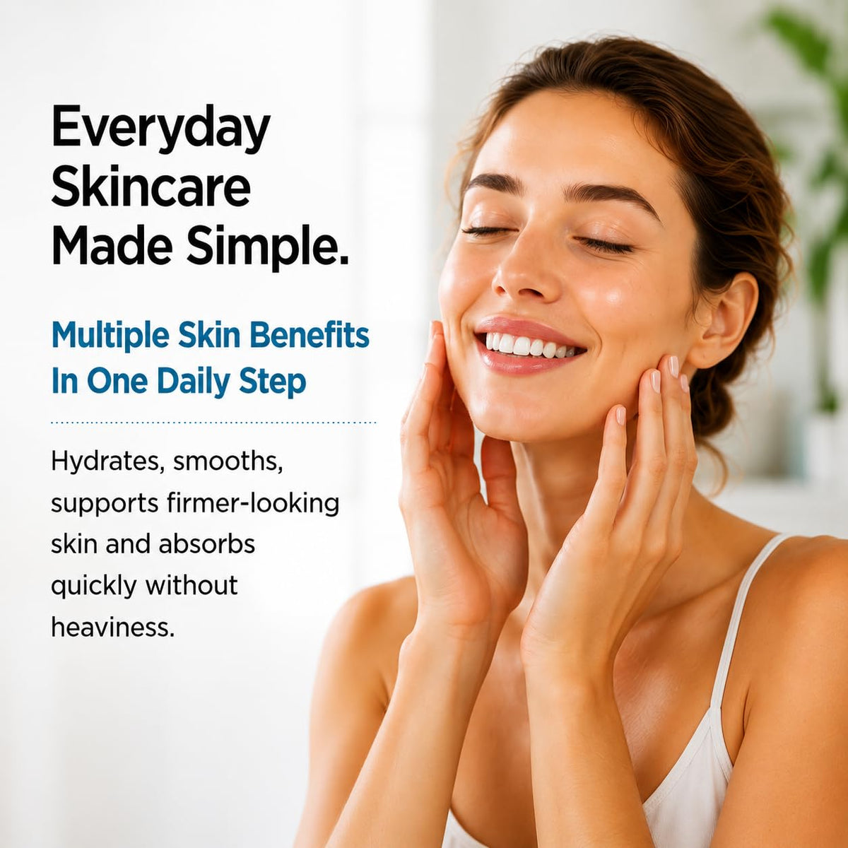 Smooth & Lift Collagen Facial Serum Hydrating Face Serum to Support Firm-Looking Skin with Peptides, Hyaluronic Acid & Squalane, Fast-Absorbing Hydrating Formula, 1 Fl Oz (1-Pack)