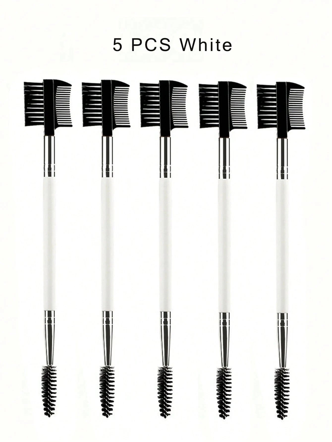 1/2/5PCS 3 Head Eyebrow Eyelash Shaper Double Head Brush Makeup Grooming Tool Cosmetic with 3 Different Spoolie Brushes