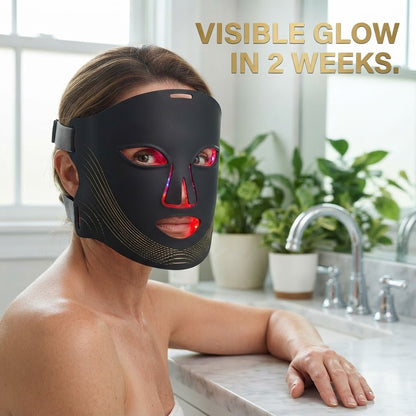 Red & Blue LED Light Therapy Mask | 64 LEDs, Full-Face, Hands-Free